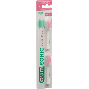 SUNSTAR Gum Sonic Sensitive Ersatzköpfe weiss (2 Stk)