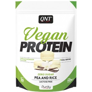 QNT Vegan Protein Zero Sugar Vanilla Macaron (500g)