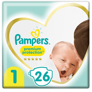 Pampers Premium Protection Gr.1 2-5kg Neugeboren Tragepack (26 Stk)