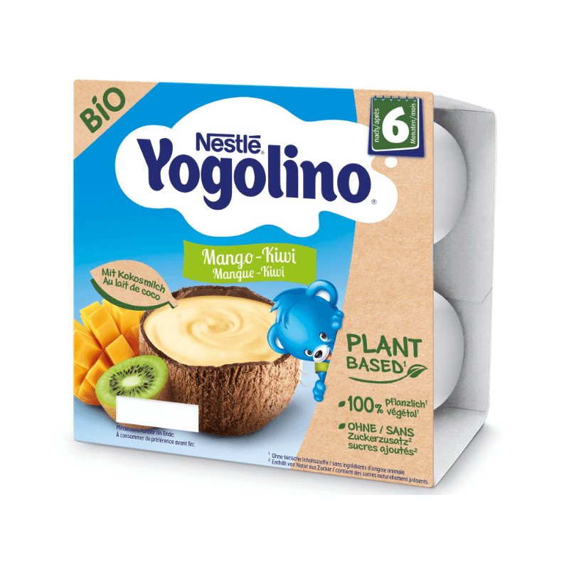 Nestle Yogolino Bio Plant Mango Kiwi 6M (4x90g)