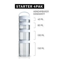 BlenderBottle ComboPak Sportmixer & GoStak 4Pak Starter weiss (820ml)