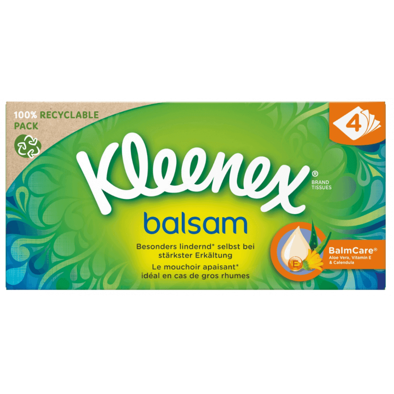 Kleenex Balsam Taschentücher Box (56 Stk)
