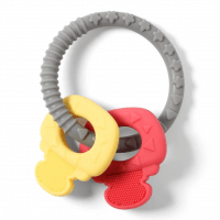 Babyono Ortho Beissring Sil Schlüssel gelb/rot 0M+ (1 Stk)