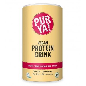 Purya! Vegan Proteindrink Vanille Erdbeere Bio (550g)