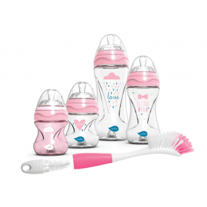 nuvita Anti Kolik Flaschen Starter Set pink (5-teilig)