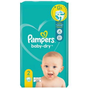 Pampers Baby Dry Gr.2 4-8kg Mini Sparpack (62 Stk)