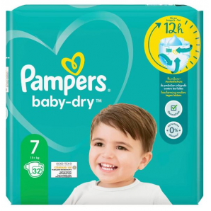 Pampers Baby Dry Gr.7 15+kg Extra Large Sparpack (32 Stk)