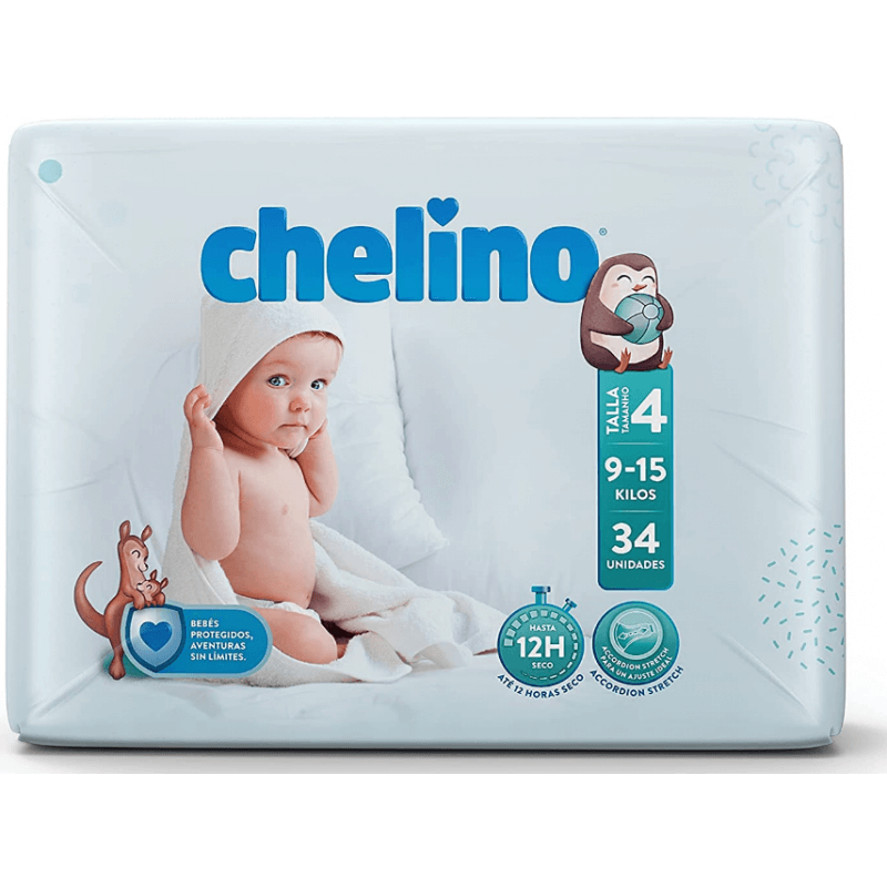 chelino fashion & love pannolini taglia 4 9-15kg (34 pz)