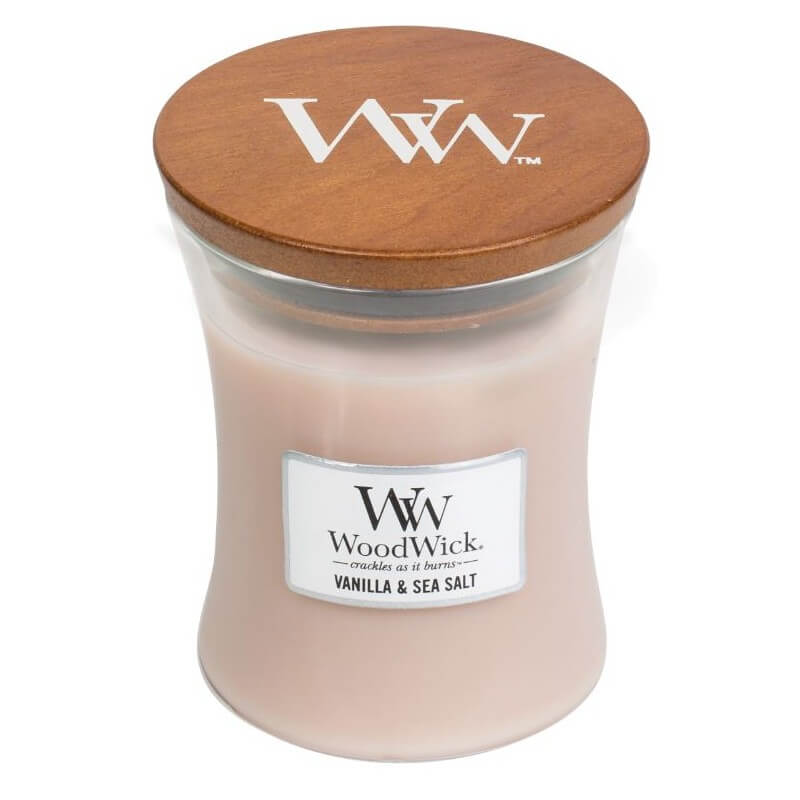 WoodWick Vanilla & Sea Salt Medium Jar (1 Stk)