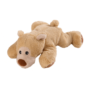 Warmies Minis warm stuffed animal bear lying down
