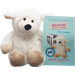 Warmies Minis warm stuffed animal sheep beige