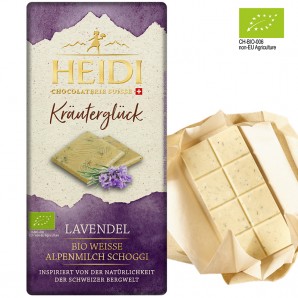 HEIDI Bio weisse Schokolade mit Lavendel (75g)