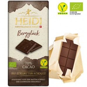 HEIDI Bio Edelbitter Schokolade 70% Cacao (75g)