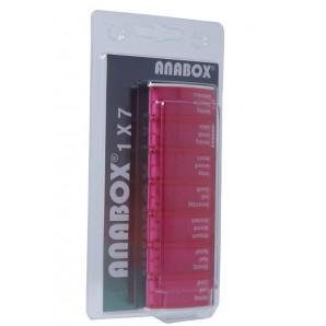 Anabox Medidispenser 7 Tage pink im Blister (1 Stk)