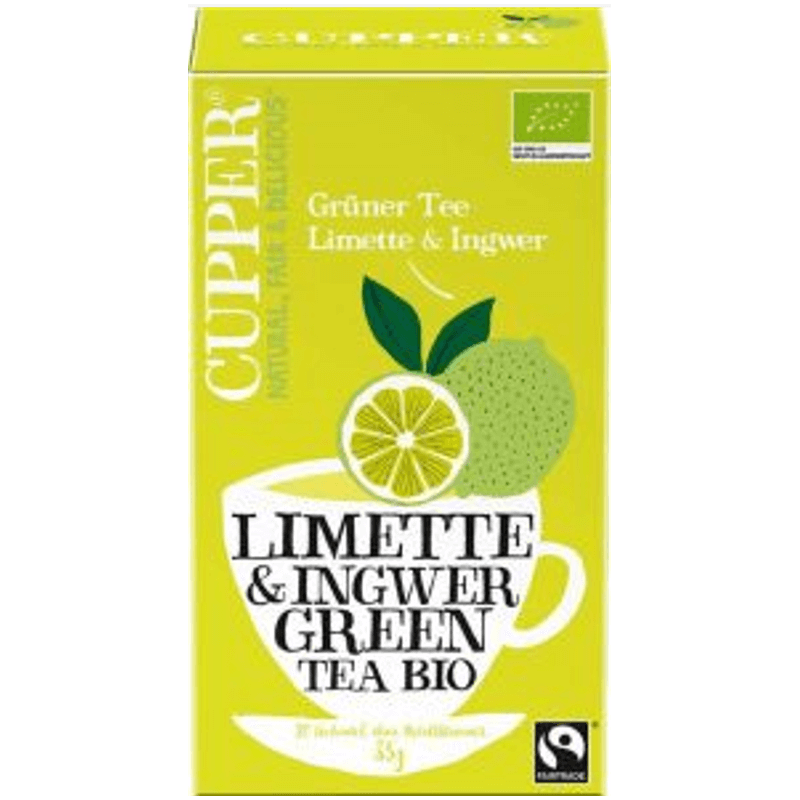 Cupper Grüner Tee Limette & Ingwer Fairtrade Bio (20 Stk)