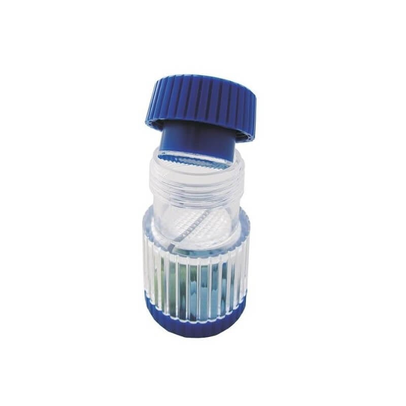 SUNDO Tablettenmörser Schraubdeckel blau-transparent (1 Stk)