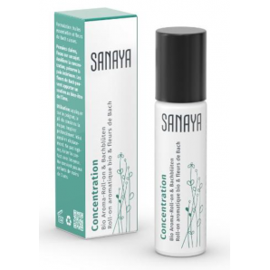 SANAYA Aroma & Bachblüten Roll-on Concentration Bio (10ml)
