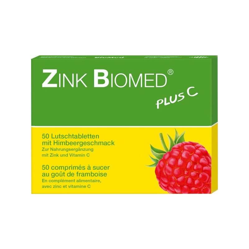 Zink Biomed Plus C Himbeer Lutschtabletten (50 Stk)