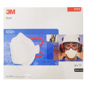 3M 9332+BV Aura Masque de protection respiratoire FFP3 avec valve