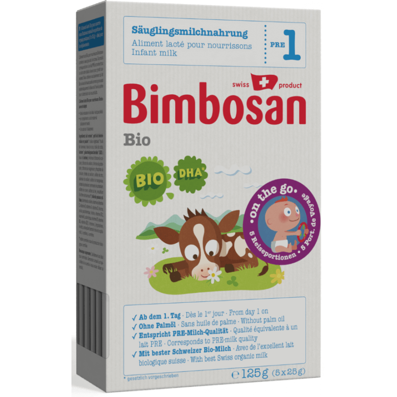 Bimbosan Bio 1 Säuglingsmilch Reiseport (5x25g)