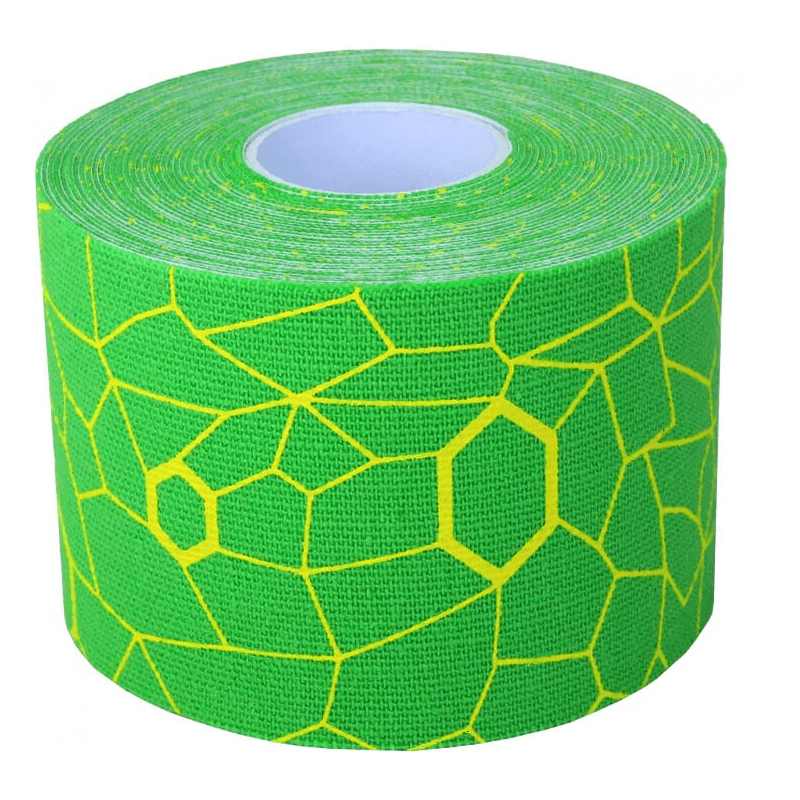 TheraBand Rotolo di nastro kinesiologico 5 m verde/giallo 5cm x 5m (1 pz)