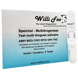 Willi Fox Forensischer Multi-6 Drogentest Speichel (2 Stk)