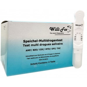 Willi Fox Forensischer Multi-6 Drogentest Speichel (4 Stk)