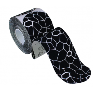 TheraBand Kinesiology Tape Precut Roll Black/White 5cm x 25cm (1 Stk)