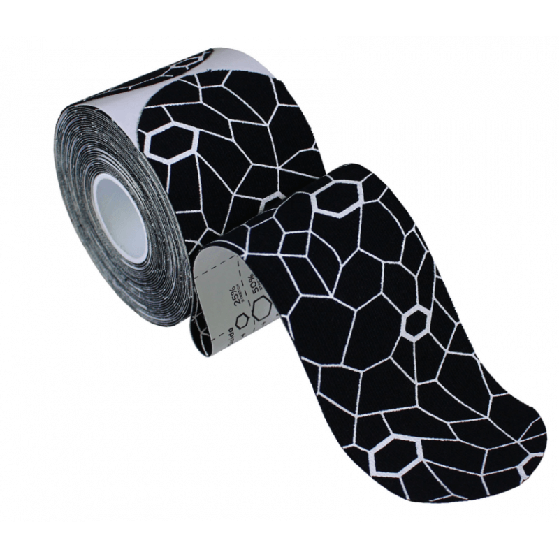 TheraBand Kinesiology Tape Precut Roll Black/White 5cm x 25cm (1 Stk)