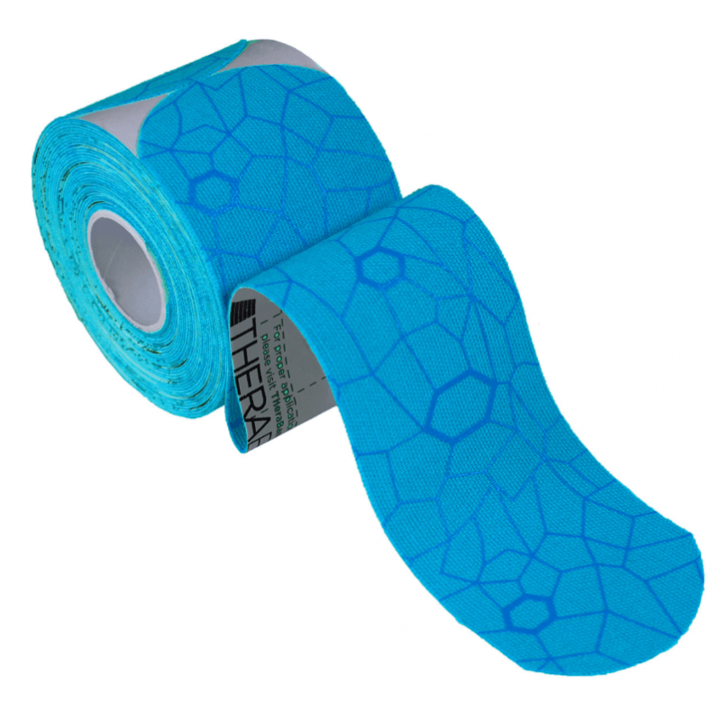 TheraBand Nastro kinesiologico in rotolo pretagliato blu/azzurro 5cm x 25cm (1 pz)