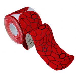 TheraBand Kinesiology Tape Precut Roll Red/Black 5cm x 25cm (1 pc)