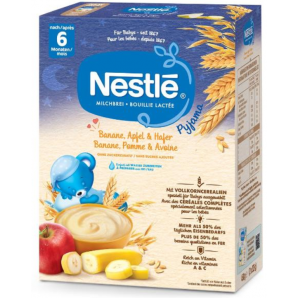 Nestle Bouillie de lait Pyjama banane, pomme & avoine 6+M (450g)