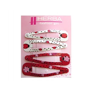 Herba Kids Clips + Haarbinder rot (4 Stk)
