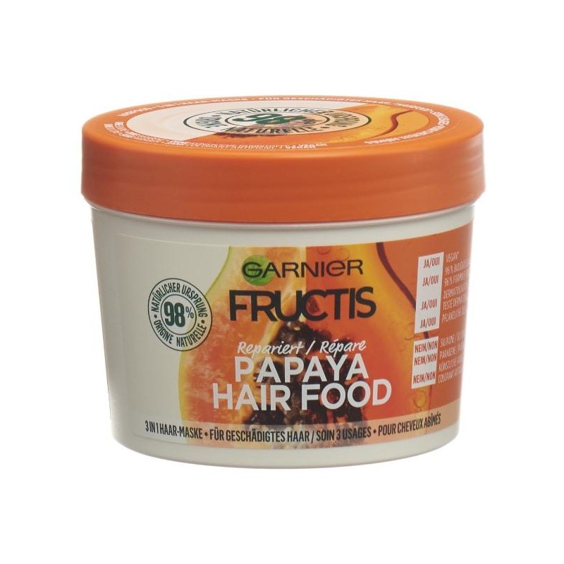 GARNIER FRUCTIS Buy Hairfood Papaya - repairing 3 in 1 hair mask (390ml) |  Kanela