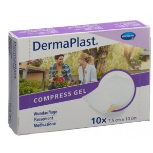 DermaPlast Wundauflage Compress Gel 7.5x10cm (10 Stk)