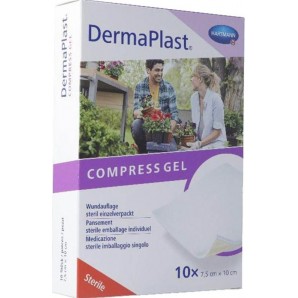DermaPlast Wundauflage Compress Gel 7.5x10cm steril (10 Stk)