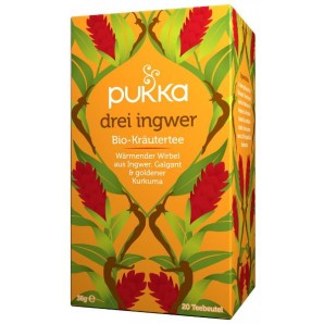 Pukka trois thés au gingembre biologique (20 sachets)