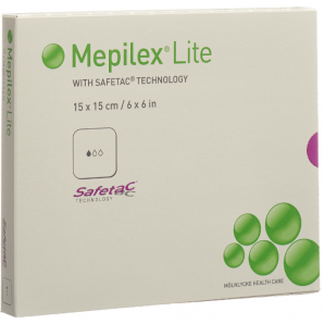 Mepilex Benda assorbente Lite in silicone 15x15cm (5 pezzi)