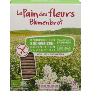 Le Pain des fleurs Blumenbrot Knusprige Bio Buchweizen-Schnitten (150g)
