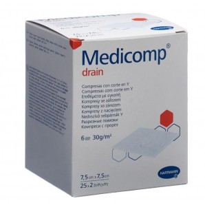 Medicomp drain 7.5x7.5 steril (25x2 Stk)