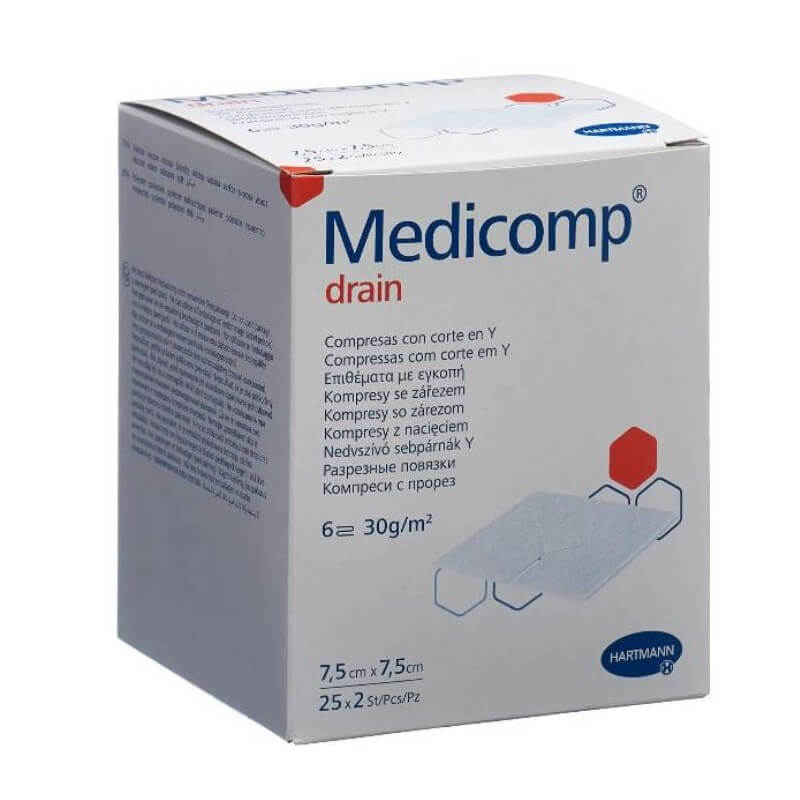 Medicomp drain 7.5x7.5 steril (25x2 Stk)