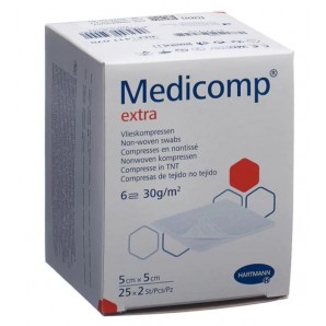 Medicomp Extra 6 fach S30 5x5cm steril (25x2 Stk)