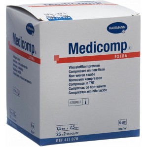 Medicomp Extra 6 fach S30 7.5x7.5cm steril (25x2 Stk)