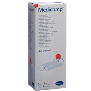 Medicomp Bl 4 fach S30 5x5cm steril (40x5 Stk)