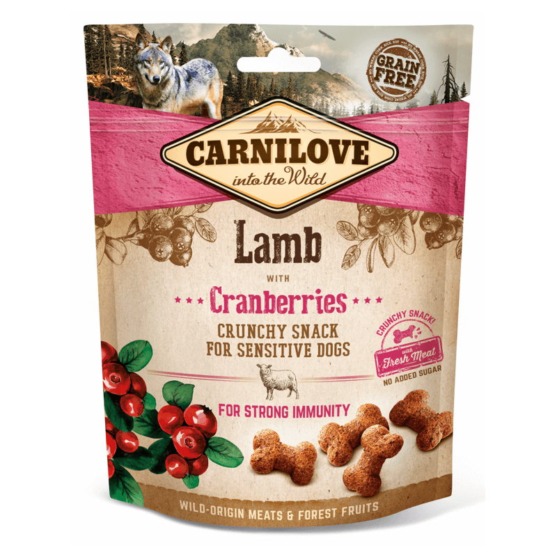 CARNILOVE Adult Crunchy Snack Lamm mit Cranberries (6x200g)