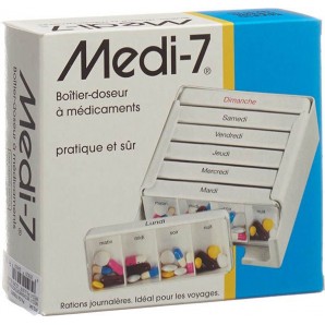 Sahag Medi-7 Medidosierer 7 Tage 4 Fächer weiss Französisch (1 Stk)