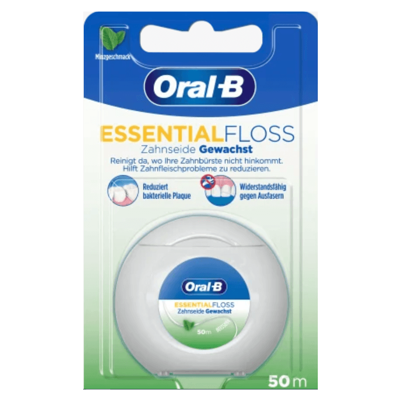 Oral-B Essentialfloss Zahnseide gewachst Mint (50m)