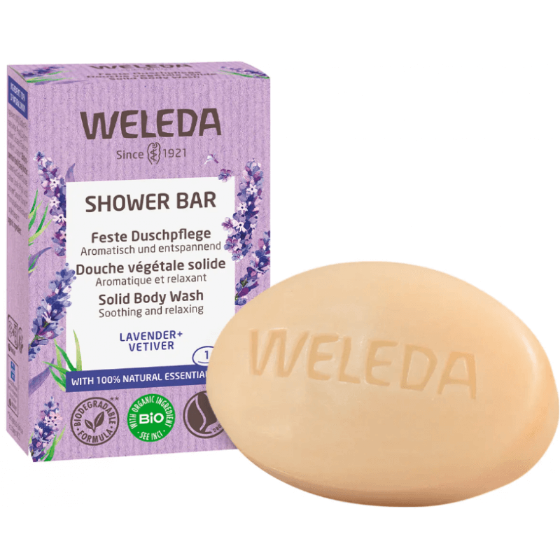Weleda Shower Bar Feste Duschpflege Lavender + Vetiver (75g)