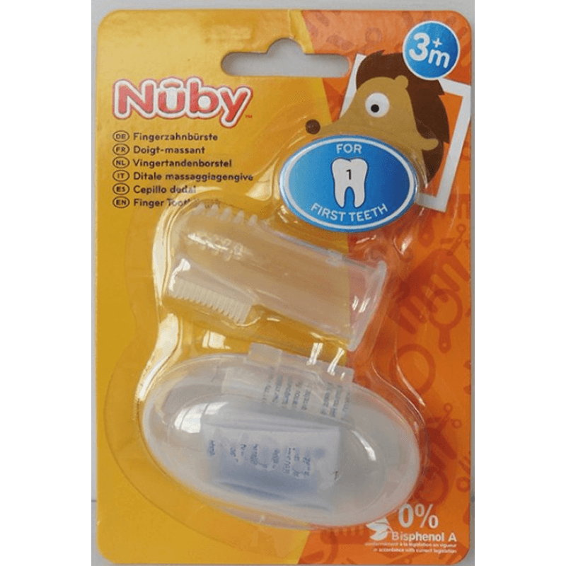 Nuby Finger-Zahnbürste mit Aufbewahrungsbox (1 Stk)