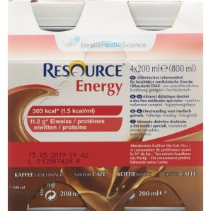 Nestlé Resource Energy Drink Kaffee (4x200ml)